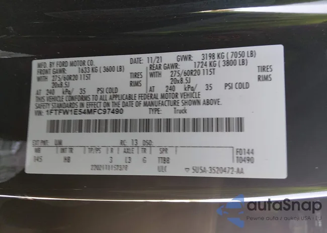 1FTFW1E54MFC97490: 44283769