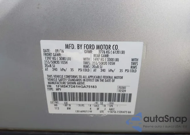 1FM5K7D81HGA75183: 44283821