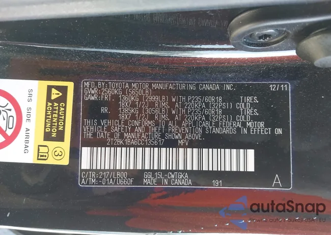 2T2BK1BA6CC135617: 44283844