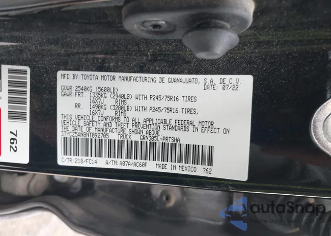 3TYCZ5AN8NT092705: 44283853