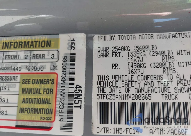 5TFCZ5AN1MX280065: 44283857