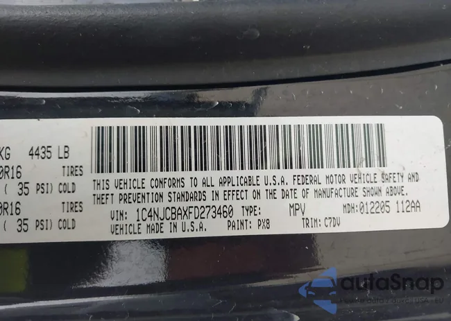1C4NJCBAXFD273460: 44283901