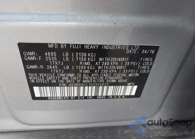 4S4BSACC1G3334623: 44284052