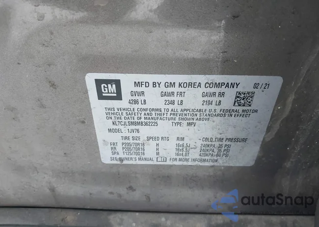 KL7CJLSM8MB362225: 44285109