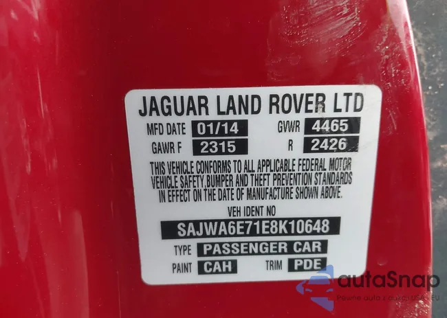 SAJWA6E71E8K10648: 44285143