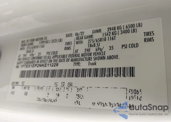 1FTEX1EP2NKE11229: 44285249