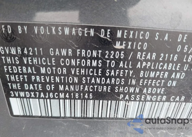 3VWDX7AJ6CM416145: 44285262