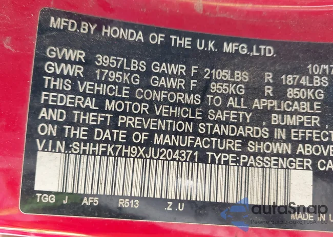 SHHFK7H9XJU204371: 44285279