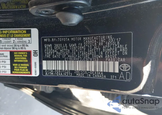 2T1BURHE2JC978153: 44285316