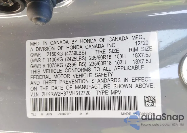 2HKRW2H87MH612720: 44285329