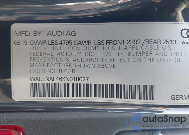 WAUENAF46KN018027: 44285385