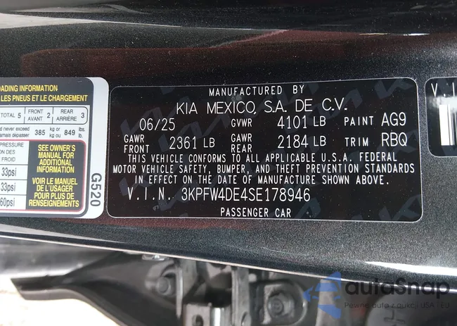 3KPFW4DE4SE178946: 44285423