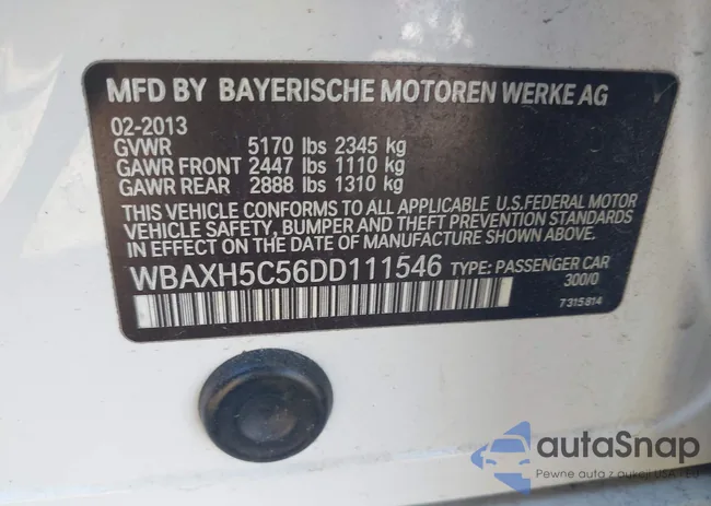 WBAXH5C56DD111546: 44285559
