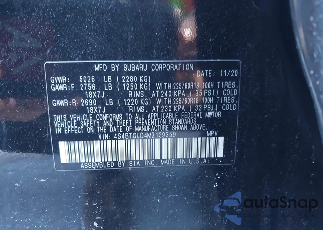 4S4BTGLD4M3139359: 44285569