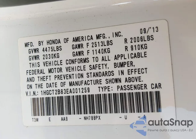 1HGCT2B83EA001259: 44285574