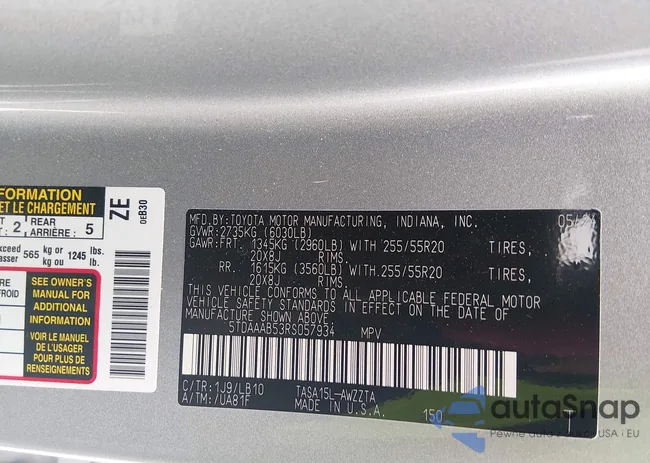 5TDAAAB53RS057934: 44285580