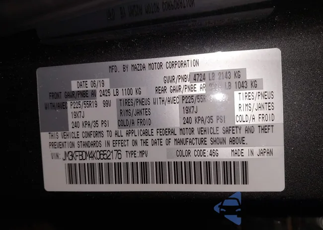 JM3KFBDM4K0652176: 44284680