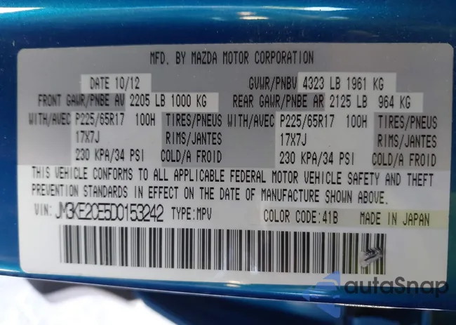 JM3KE2CE5D0153242: 44284719