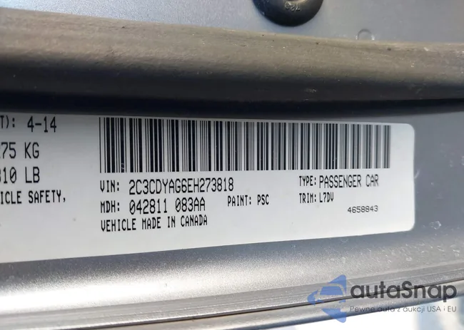 2C3CDYAG6EH273818: 44284790