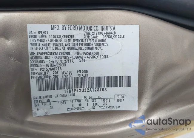 1FAFP52U52A128708: 44284804