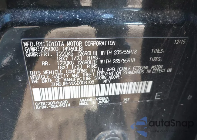 JTMDJREV0GD008108: 44284822