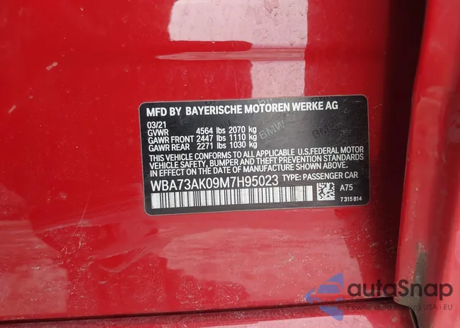 WBA73AK09M7H95023: 44284943