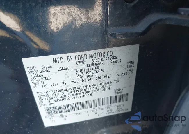 2LMDU68C18BJ18415: 44284971