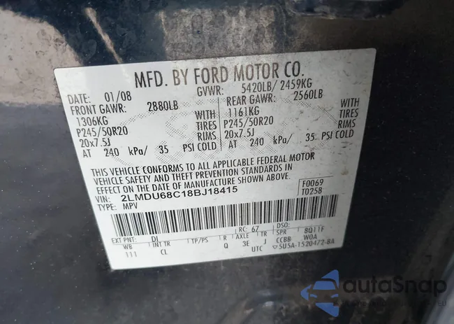 2LMDU68C18BJ18415: 44284971