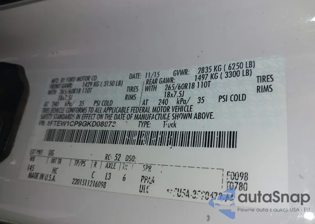 1FTEW1CP9GKD08978: 44284990