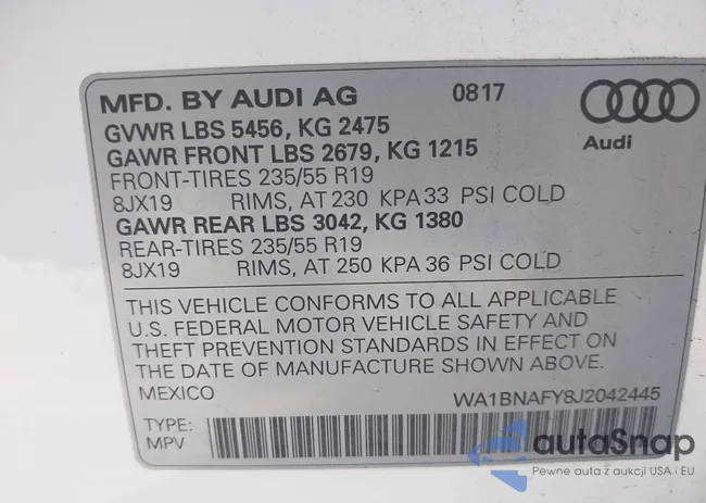 WA1BNAFY8J2042445: 44286122