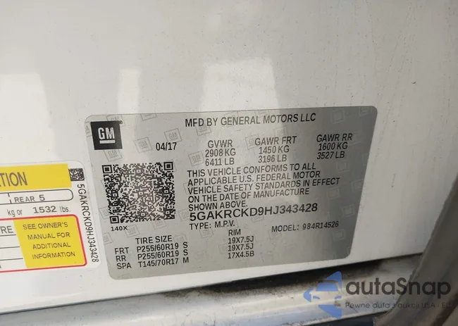 5GAKRCKD9HJ343428: 44286277