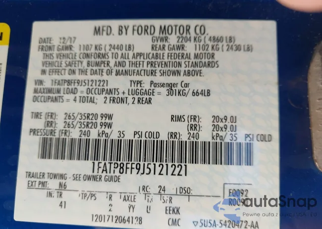 1FATP8FF9J5121221: 44286336