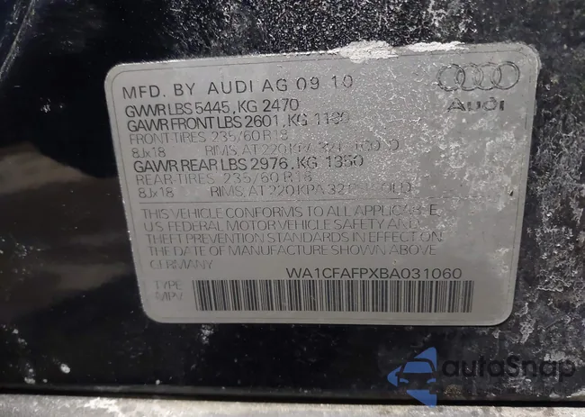 WA1CFAFPXBA031060: 44286361