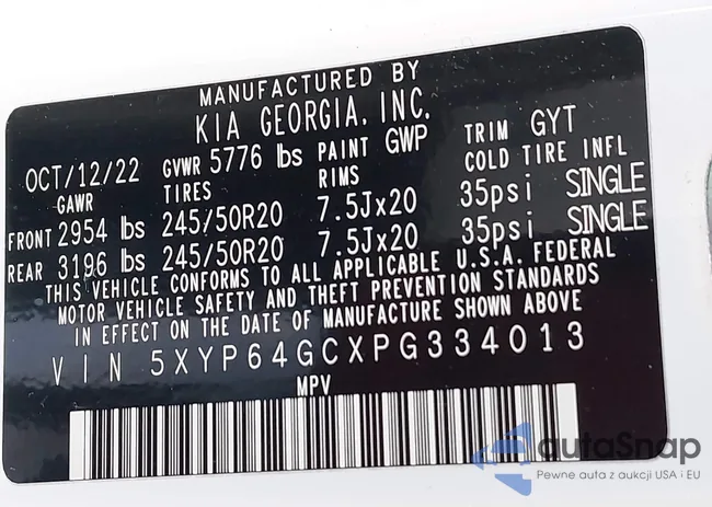 5XYP64GCXPG334013: 44286451