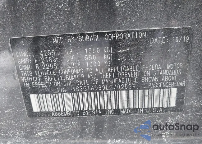 4S3GTAD69L3702539: 44286535