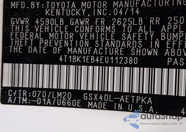 4T1BK1EB4EU112380: 44286578