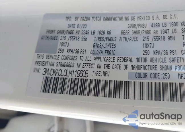 3MVDMACL0LM119605: 44286586