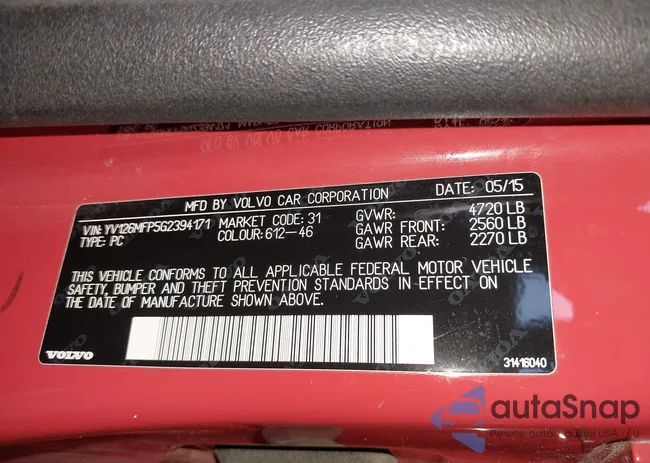 YV126MFP5G2394171: 44286641