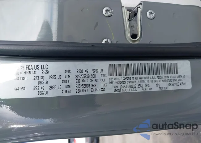 1C4PJLDB1LD610561: 44285690