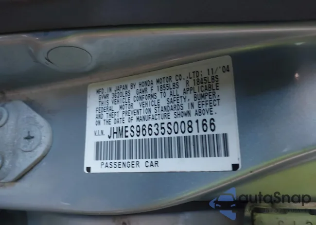JHMES96635S008166: 44285713