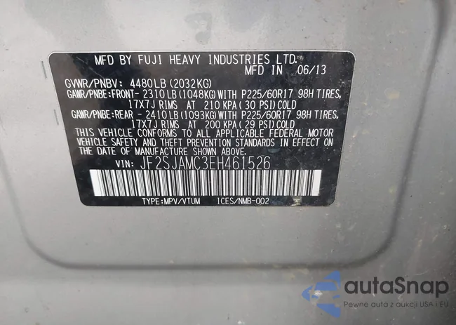 JF2SJAMC3EH461526: 44285849