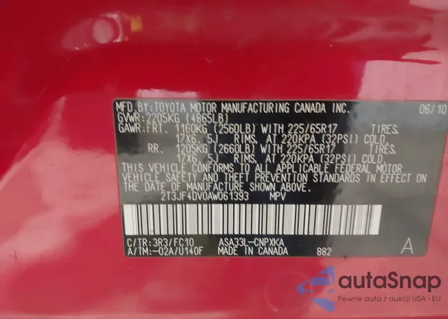 2T3JF4DV0AW061393: 44285852