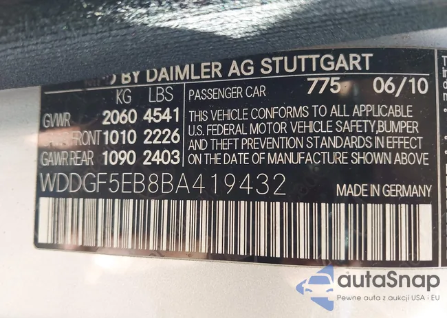 WDDGF5EB8BA419432: 44285914