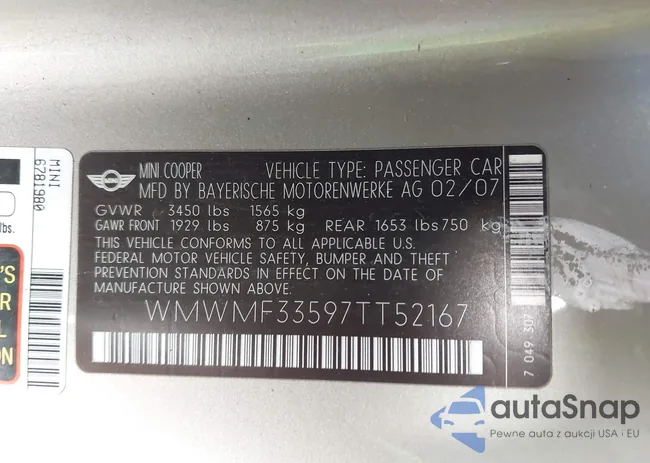 WMWMF33597TT52167: 44285983