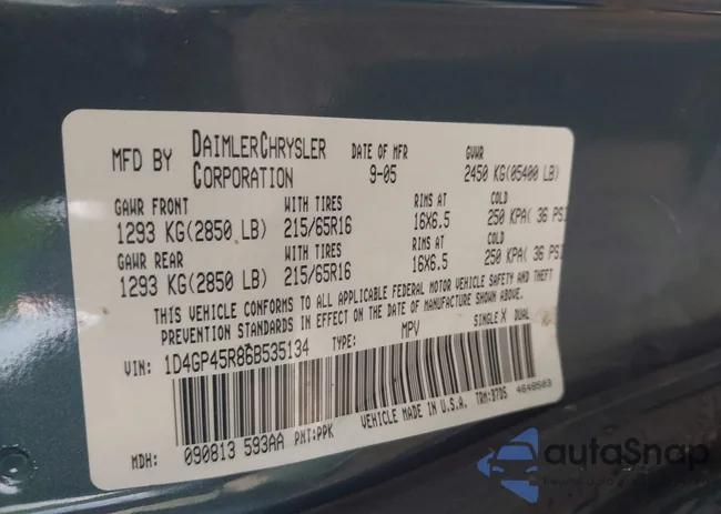 1D4GP45R86B535134: 44287102