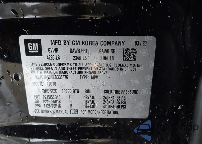 KL4CJASB6LB335376: 44287152