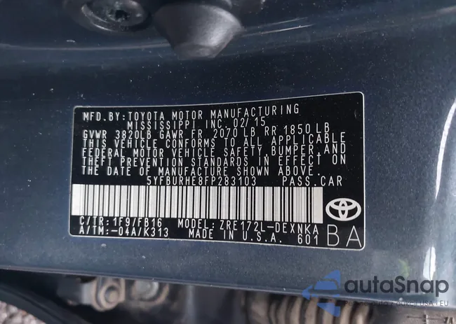 5YFBURHE8FP283103: 44287165