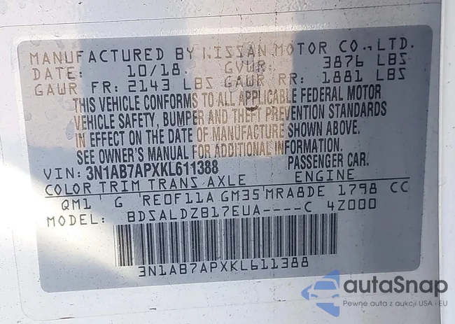 3N1AB7APXKL611388: 44287210