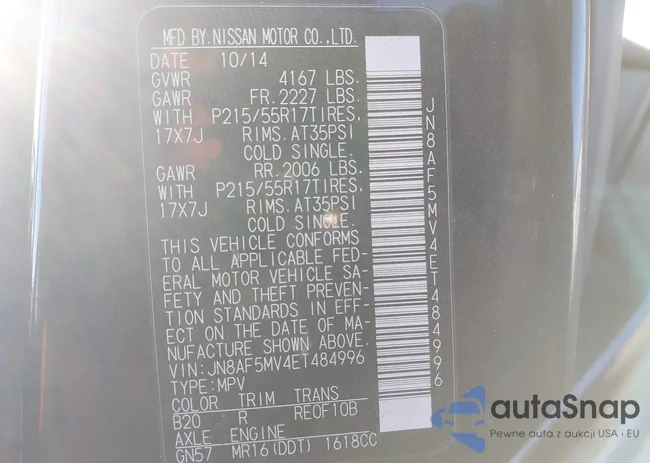 JN8AF5MV4ET484996: 44287256