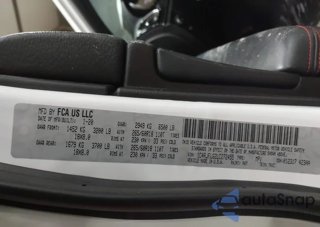 1C4RJFLG2LC272455: 44287269